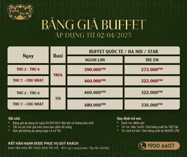 Buffet Sen Tây Hồ