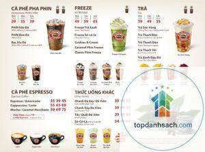 menu highland coffee