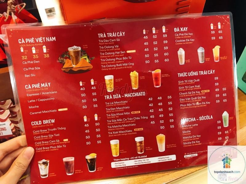 menu the coffee house