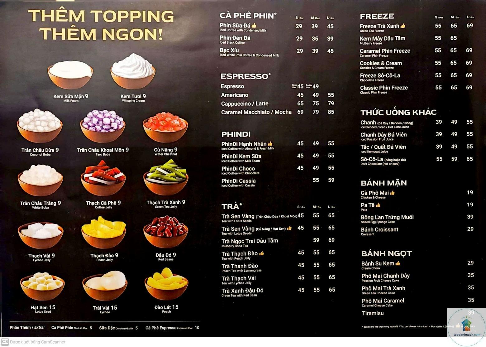 menu the coffee house