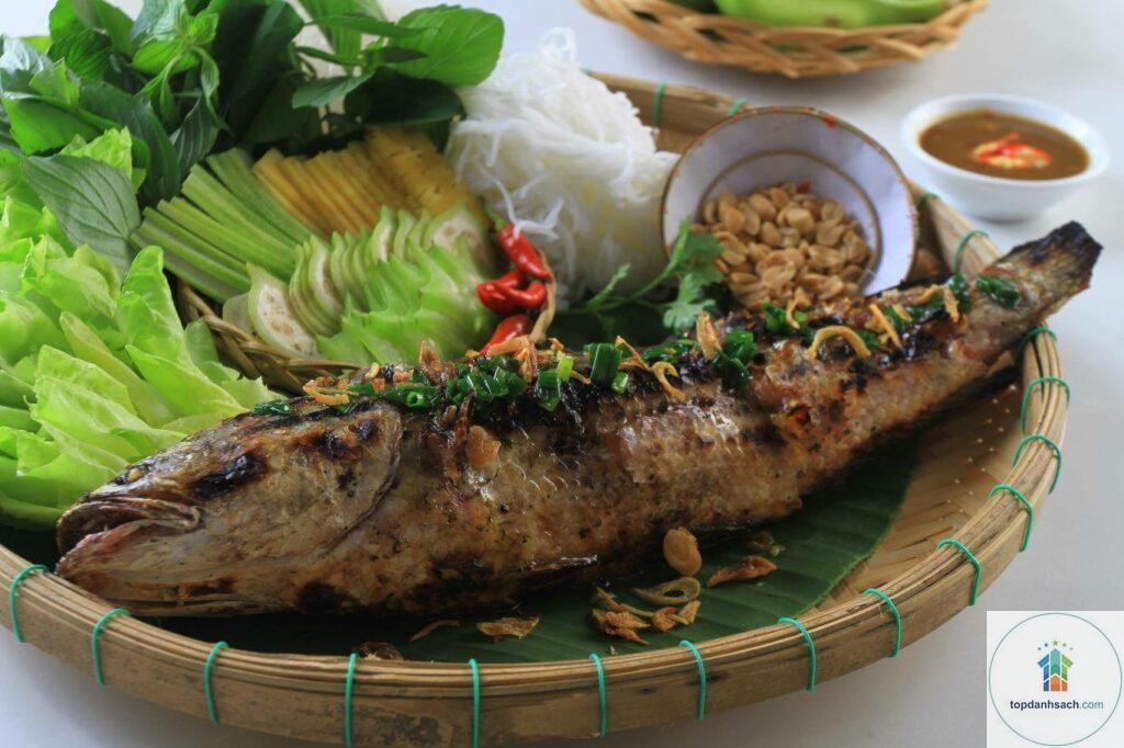 Cá lóc nướng trui Tiền Giang