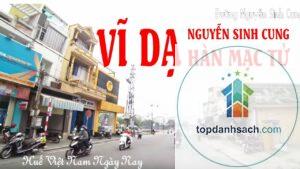 đường nguyễn sinh cung huế