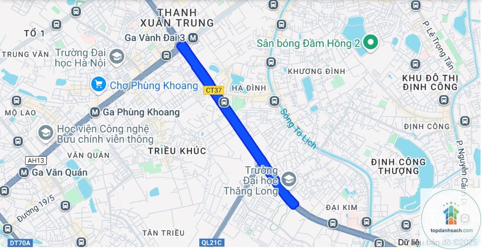 đường nguyễn xiển hà nội