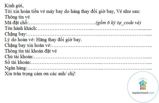 cách hoàn vé máy bay - Hình 3